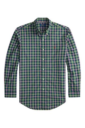 Green cotton checkered shirt RALPH LAUREN | 710P06020002MULTI